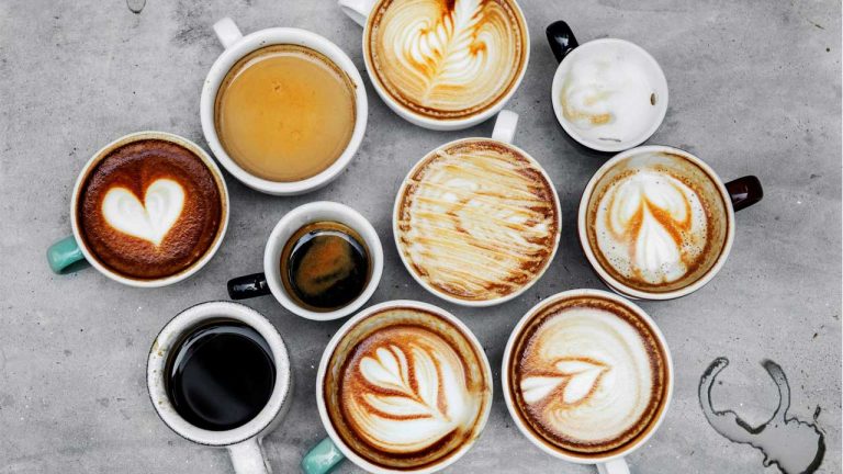 Tazas Con Los Diferentes Tipos De Café Que Existen