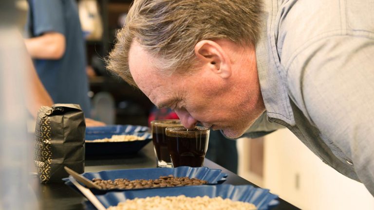Personal Profesional De Cata De Café En Una Sesión De Degustación De Café